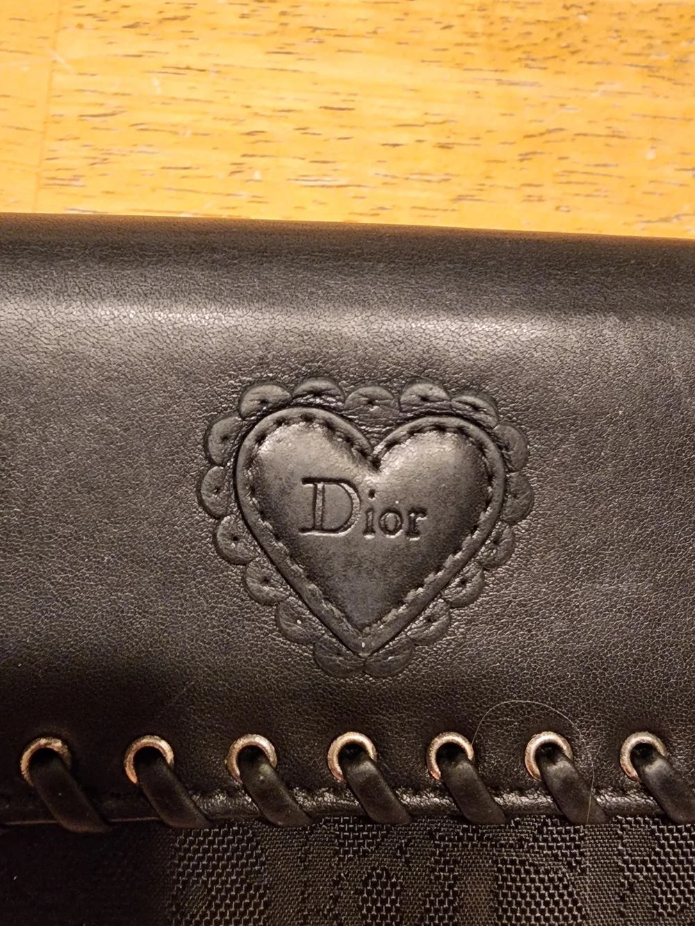 Dior Black Women's Flap Wallet Clutch